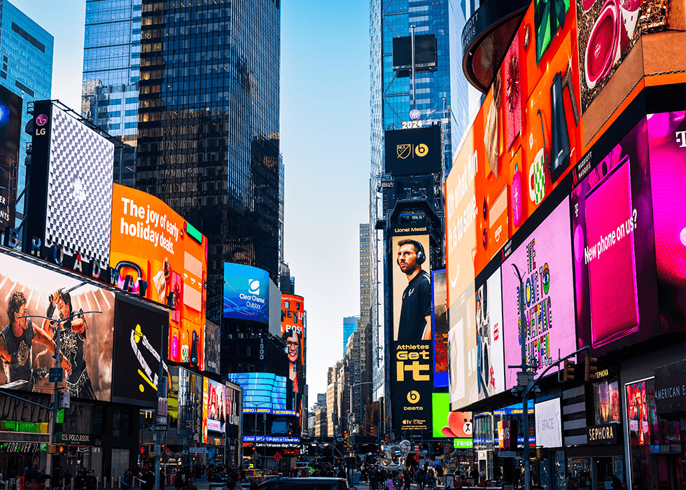 New York’s Times Square with LED Signage